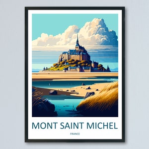 Mont Saint Michel Travel Print Wall Art Mont Saint Michel Wall Hanging Home Décor Mont Saint Michel Gift Art Lovers France Art Lover Gift