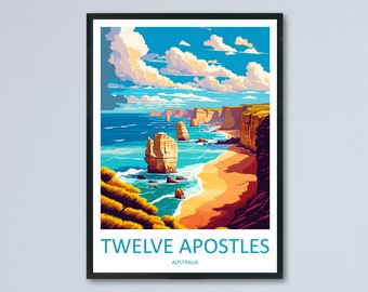 Twelve Apostles Travel Print Wall Art Twelve Apostles AU Wall Hanging Home Décor Twelve Apostles Gift Art Lovers Australia Art Lover Gift