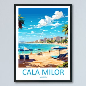 Cala Milor Travel Print Wall Art Cala Milor Wall Hanging Home Décor Cala Milor Gift Art Lovers Spain Art Lover Gift