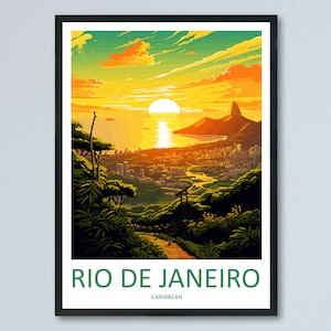 Río De Janeiro Viaje Impresión Pared Arte Río De Janeiro Pared Colgante Casa Decoración Río De Janeiro Regalo Arte Amantes Pared Arte Impresión Arte Brasil Arte