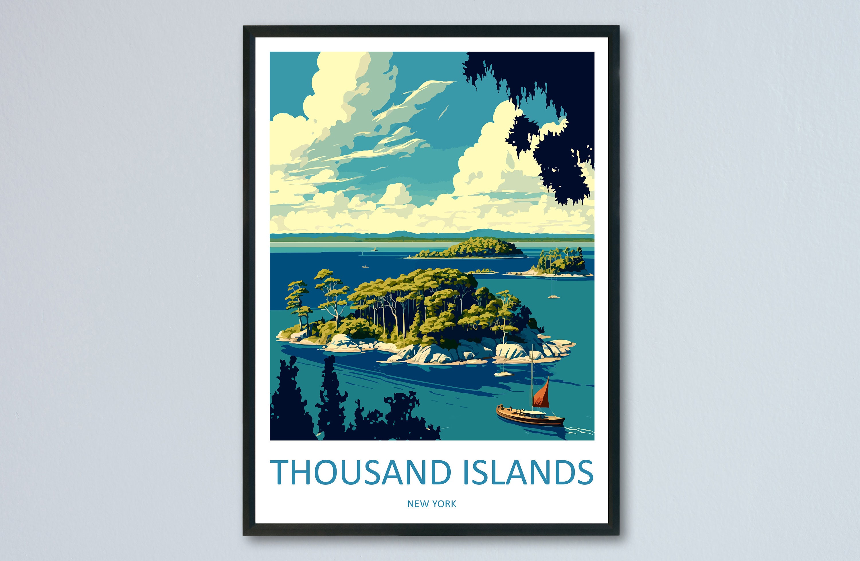 Thousand Islands Travel Print Wall Art Thousand Islands Wall pic photo