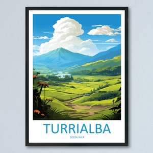 Turrialba reizen afdrukken kunst aan de muur Turrialba muur opknoping Home decor Turrialba cadeau kunstliefhebbers Costa Rica kunst aan de muur