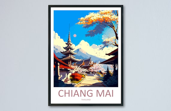 水彩画　タイ　チェンマイ　 お寺 SHO 水彩画 お寺 SHO タイチェンマイ 風景画 タィ チェンマイ