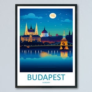 Budapest Travel Print Wall Art Budapest Wall Hanging Home Décor Budapest Gift Art Lovers Hungary Art Lover Gift Budapest Wall Décor