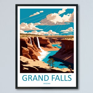 Grand Falls Travel Print Wall Art Grand Falls Wall Hanging Home Décor Grand Falls Gift Art Lovers Arizona Art Lover Gift Arizona Travel Art