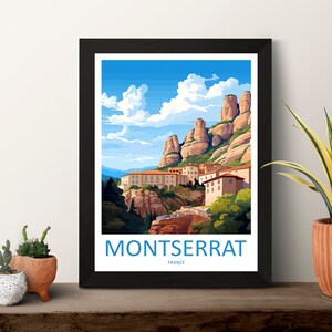 Montserrat Travel Print Wall Art Montserrat Wall Hanging Home Décor Montserrat Gift Art Lovers Spain Art Lover Gift Montserrat Print Spain image 2