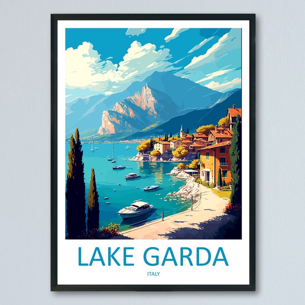 Stampa di viaggio sul Lago di Garda