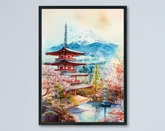 富士山ポスター - 日本の壁掛けアート - 富士山 - 日本 - 富士山