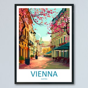 Impressão de viagem de Viena Arte de parede de Viena Decoração de casa para pendurar na parede Presente de Viena Amantes da arte Impressão de arte de parede de Viena Impressão de parede de Viena Arte da Áustria