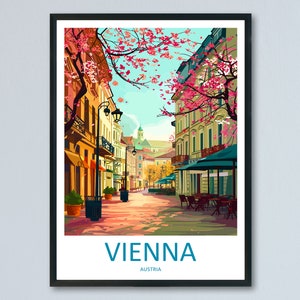 Vienna Travel Print Wall Art Vienna Wall Hanging Home Decoration Vienna Gift Art Lovers Wall Art Print Art Vienna Wall Print Austria Art image 1