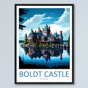 Boldt Castle Travel Print Wall Art Boldt Castle Wall Hanging Home Décor Boldt Castle Gift Art Lovers New York State Art Gift Lover Print
