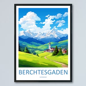 Berchtesgaden Travel Print Wall Art Berchtesgaden Wall Hanging Home Décor Berchtesgaden Gift Art Lovers Germany Art Lover Gift Berchtesgaden