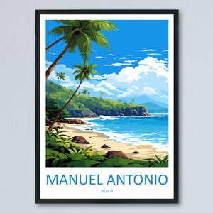 Manuel Antonio strand reizen print kunst aan de muur Manuel Antonio strand muur opknoping huisdecor Manuel Antonio strand cadeau kunst Costa Rica