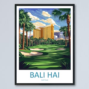 Impressão de viagem do Bali Hai Golf Club Decoração de parede de Bali Hai Arte de golfe de Las Vegas Arte de parede de golfe de Bali Hai Pôster de Nevada Presente para entusiastas do golfe Pôster