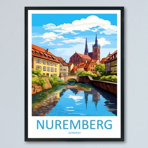 Nuremberg Travel Print Wall Art Nuremberg Wall Hanging Home Decoration Nuremberg Gift Art Lovers Wall Art Print Art Nuremberg Germany Poster