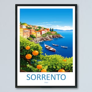 Sorrento Travel Print Wall Art Sorrento Wall Hanging Home Décor Sorrento Gift Art Lovers Italy Art Lover Gift Sorrento Print Sorrento Art