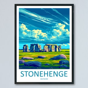 Stonehenge Travel Print Wall Art Stonehenge Wall Hanging Home Decor Stonehenge Gift Art Lovers Wall Art Print Stonehenge Art