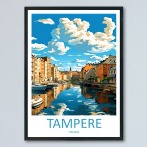 Tampere Travel Print Wall Art Tampere Wall Hanging Home Decor Tampere Gift Art Lovers Wall Art Print Art Tampere Wall Print Finland Art Gift