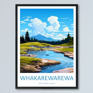 Whakarewarewa Geothermal Valley Travel Print Wall Art Whakarewarewa Geothermal Valley Wall Hanging Home Décor Whakarewarewa GeothermalValley