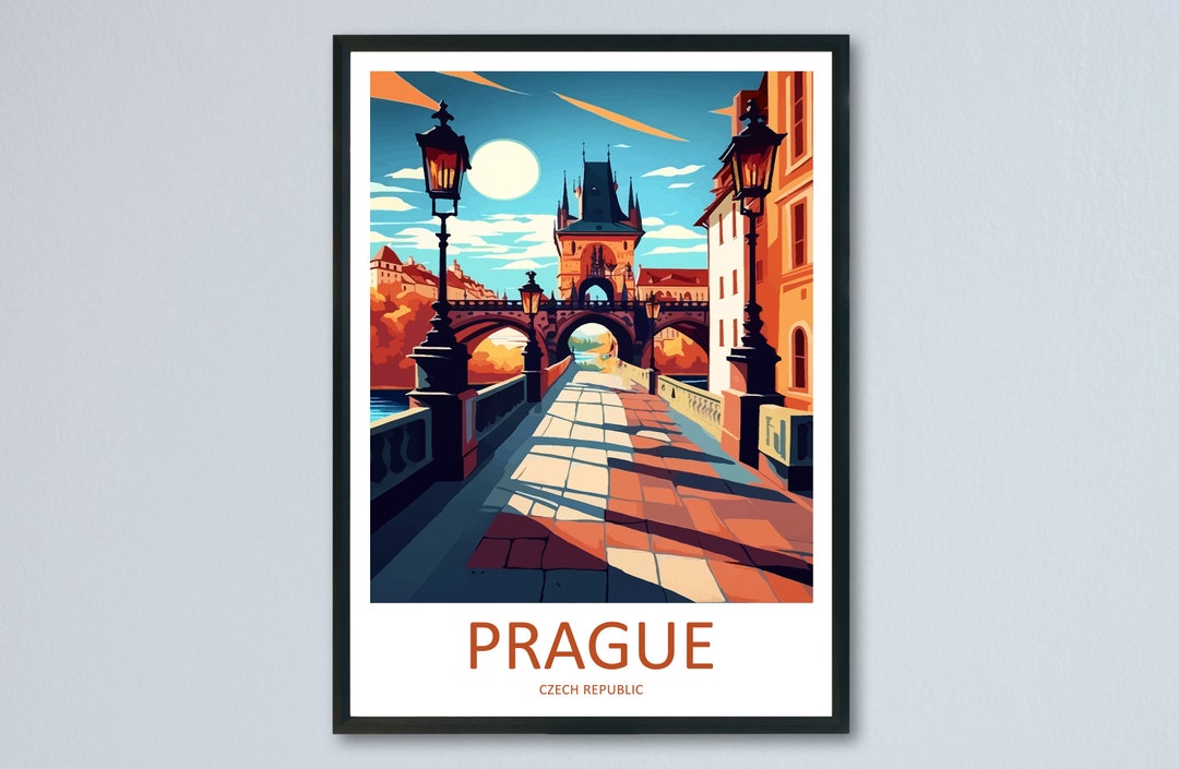 Prague Travel Print Wall Art Prague Wall Hanging Home Décor Prague Gift
