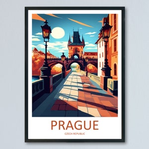 Prague Travel Print Wall Art Prague Wall Hanging Home Décor Prague Gift Art Lovers Czech Republic Art Lover Gift Prague Art Decor