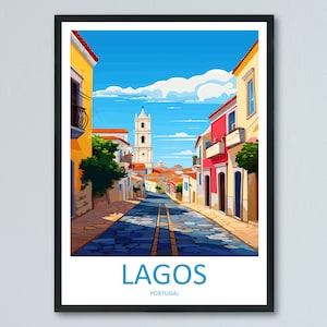 Lagos Travel Print Wall Art Lagos Wall Hanging Home Décor Lagos Gift Art Lovers Portugal Art Lover Gift Lagos Poster