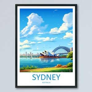 Sydney Opera House Travel Print Wall Art Sydney Opera House Wall Hanging Home Décor Sydney Gift Art Lovers Wall Art Australia Poster Decor