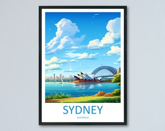 Sydney Opera House Travel Print Wall Art Sydney Opera House Wall Hanging Home Décor Sydney Gift Art Lovers Wall Art Australia Poster Decor