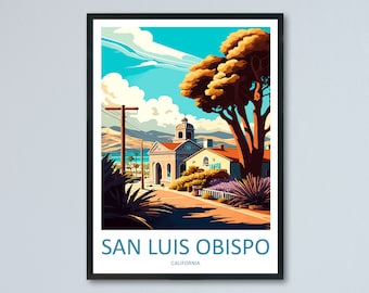 San Luis Obispo Travel Print Wall Art San Luis Obispo Wall Hanging Home Décor San Luis Obispo Gift Art Lovers California Art Lover Gift