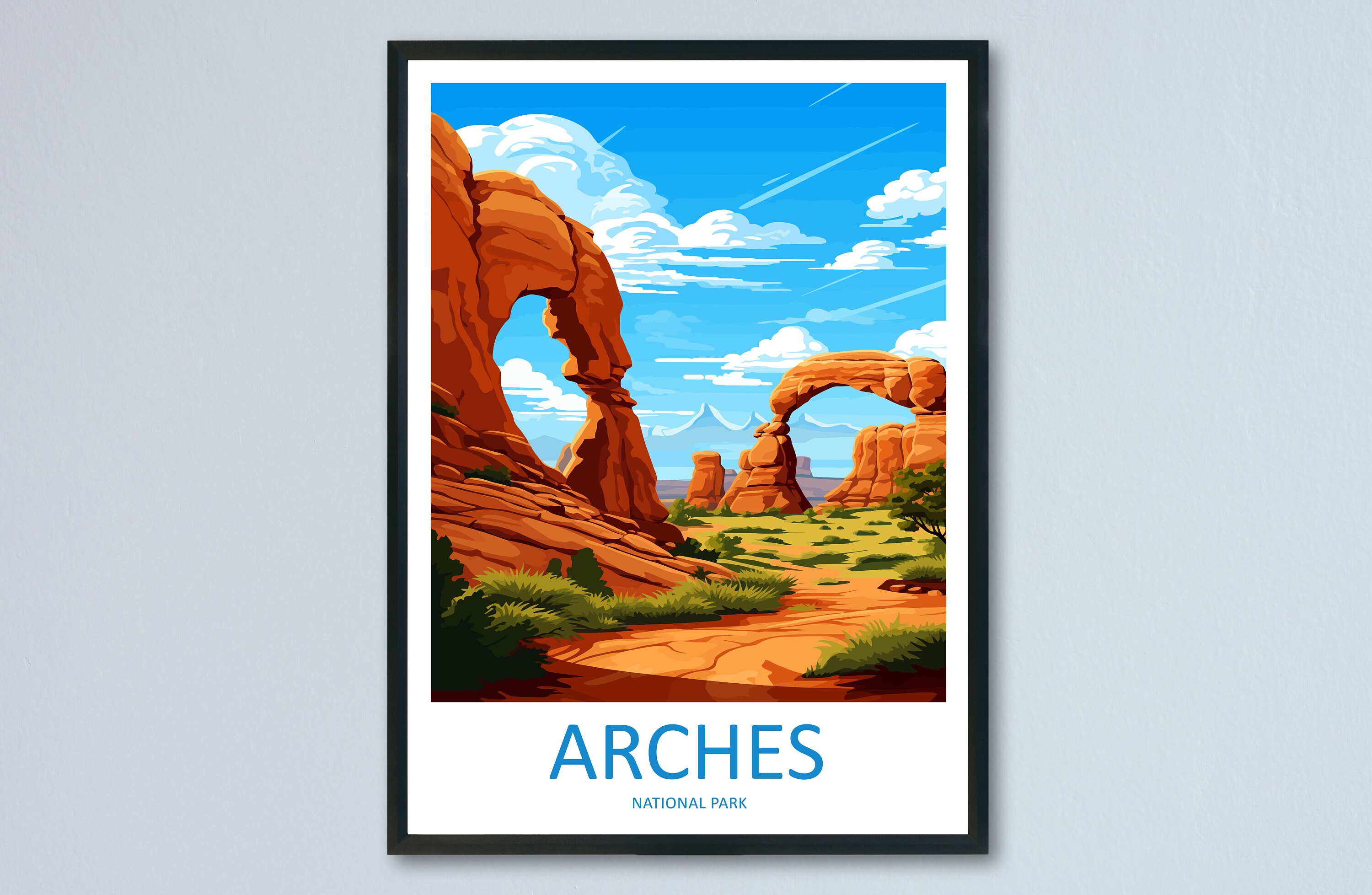 Arches National Park Travel Print Wall Art Arches National Park Wall Hanging Home Décor Arches National Park Art Lovers Utah Art Lover Gift