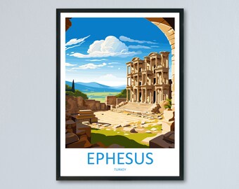 Ephesus Travel Print Wall Art Ephesus Wall Hanging Home Decoration Ephesus Gift Art Lovers Wall Art Print Art Ephesus Wall Print Turkey Art