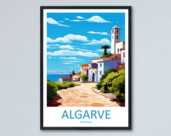 Algarve Travel Print Wall Art Algarve Wall Hanging Home Décor Algarve Gift Art Lovers Portugal Art Lover Gift Algarve Wall Art