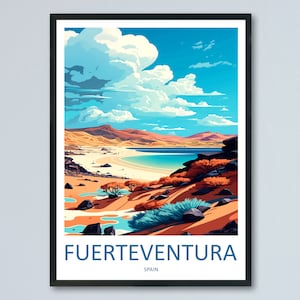 Fuerteventura Travel Print Wall Art Fuerteventura Wall Hanging Home Décor Fuerteventura Gift Art Lovers Spain Art Lover Gift Fuerteventura