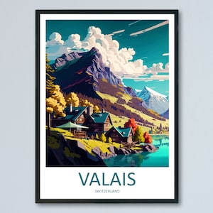 Valais Print Valais Home Décor Switzerland Art Print Valais Wall Print For Switzerland Gift Wall Hanging Valais Home Decor Artwork Valais