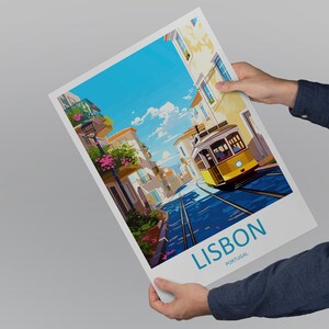 Lisbon Travel Print Wall Art Lisbon Wall Hanging Home Décor Lisbon Gift ...