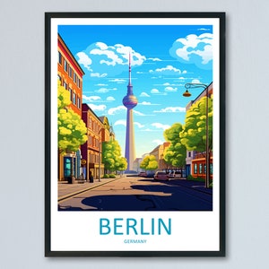 Berlin Reise Print Wand Kunst Berlin Wandbehang Home Dekor Berlin Geschenk Kunstliebhaber Deutschland Kunst Liebhaber Geschenk Berlin Wand Dekoration Berlin Print