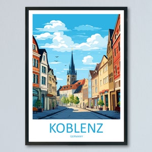 Koblenz Travel Print Wall Art Koblenz Wall Hanging Home Decoration Koblenz Gift Art Lovers Wall Art Print Art Koblenz Germany Poster