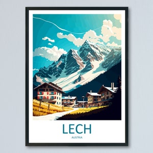 Lech Travel Print Wall Art Lech Wall Hanging Home Décor Lech Gift Art Lovers Austria Art Lover Gift Lech Travel Poster Lech Wall Poster