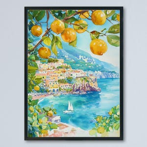 Sorrento watercolor poster Wall Art Sorrento Wall Hanging Home Décor Sorrento Gift Art Lovers Italy Art Lover Gift
