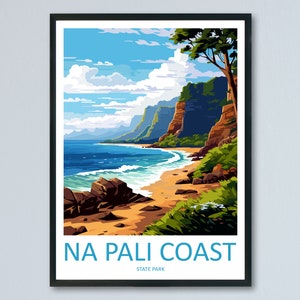 Napali Coast Travel Print Wall Art Napali Coast Wall Hanging Home Décor Napali Coast Gift Art Lovers Hawaii Art Lover Gift Print Artwork