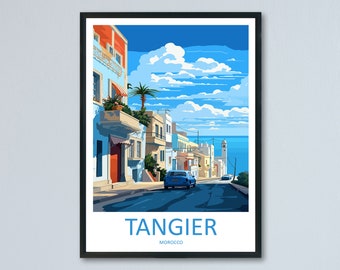 Tangier Travel Print Wall Art Tangier Wall Hanging Home Décor Tangier Gift Art Lovers Morocco Art Lover Gift Wall Art Morocco Art