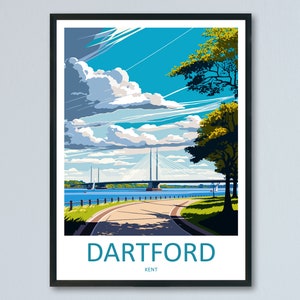 Dartford Travel Print Wall Art Dartford Wall Hanging Home Décor Dartford Gift Art Lovers England Art Lover Gift Print Artwork Kent Art