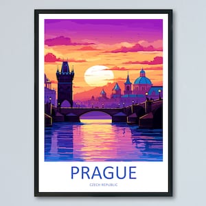 Prague Travel Print Wall Art Prague Wall Hanging Home Décor Prague Gift Art Lovers Czech Republic Art Lover Gift Prague Art Decor