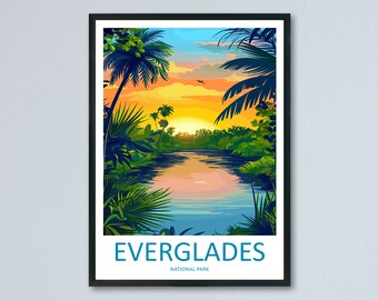 Everglades National Park Travel Print Wall Art Everglades National Park Wall Hanging Home Décor Everglades National Park Gift Art Lovers