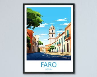 Faro Travel Print Wall Art Faro Wall Hanging Home Décor Faro Gift Art Lovers Portugal Art Lover Gift Faro Poster