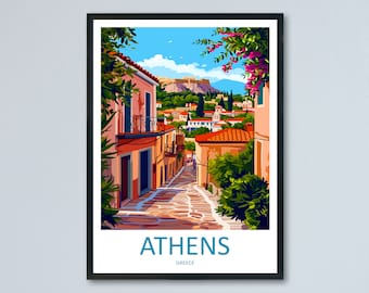 Athens Travel Print Wall Art Athens Greece Wall Hanging Home Decoration Athens Gift Art Lovers Wall Art Print Athens Greece Wall Poster Art