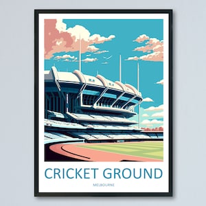 Melbourne Cricket Ground Travel Print Wall Art Melbourne Cricket Wall Hanging Home Décor Melbourne Cricket Gift Art Lovers Wall Art Australi