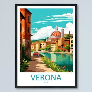 Verona Travel Print Wall Art Verona Italy Wall Hanging Home Decoration Verona Gift Art Lovers Wall Art Print Verona Italy Wall Art Poster