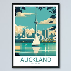 Auckland Travel Print Wall Art Auckland Wall Hanging Home Decor Auckland Gift Art Lovers Nieuw-Zeeland Art Lover Gift Print Auckland Wall Art