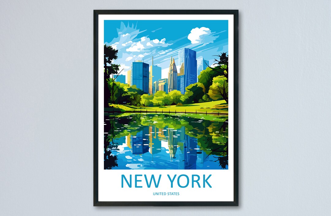 New York Travel Print Wall Art New York Wall Hanging Home Décor New ...